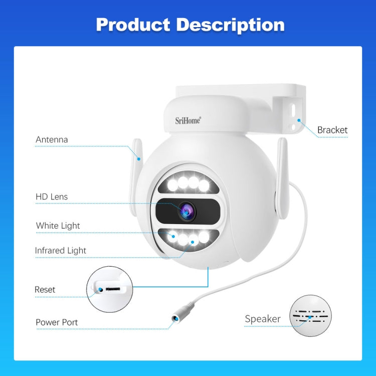 SriHome NVS001E-IPC047 Ultra HD 4 Channel WiFi Network Video Recorder Set SriHome NVS001E-IPC047 Ultra HD 4 Channel WiFi Network Video Recorder Set